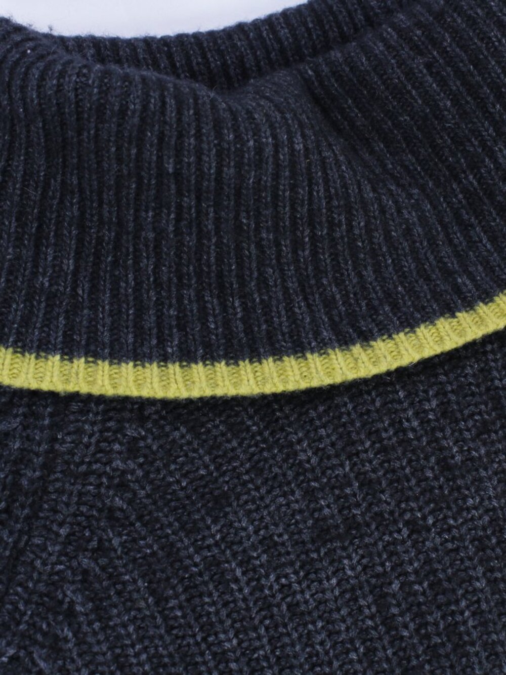 Bartolini Italia Women's Sweater – Charcoal Gray with Lime Green Trim – Size XS - Picture 4 of 6